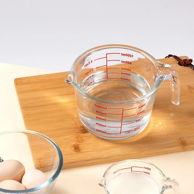 1000ml High Quality Clear High Borosilicate Glass Measuring Cup Best Price