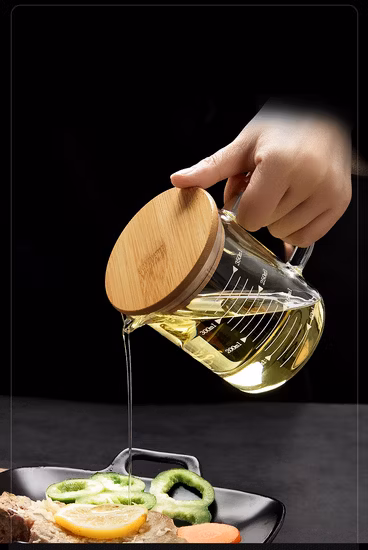 耐熱パイレックス竹蓋ホウケイ酸ガラス計量カップ多機能用