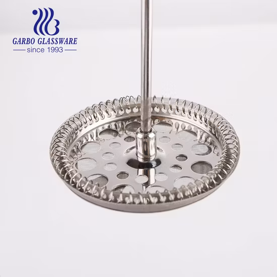 ホット販売ホウケイ酸ガラス フレンチ プレス家庭用コーヒー ポット ハンドル付きプラスチック カバー ガラス コーヒー メーカー