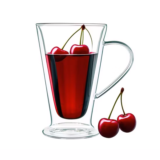 グラスとカップ 食器 ホウケイ酸二重壁ガラス キッチン用品 ガラス製品 コーヒー 紅茶 水 ミルク ワイン ビール ドリンクカップ マグカップ