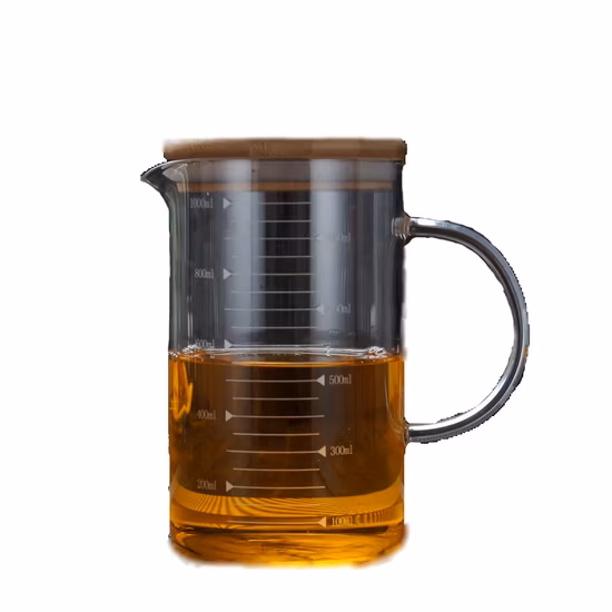 350 ミリリットル 500 ミリリットル 1000 ミリリットル高ホウケイ酸ガラス目盛り付き透明計量ガラスカップハンドル付き