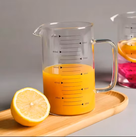 ホウケイ酸ガラス計量カップコーヒースケールカップハンドル付きガラスカップガラスビーカーマグ